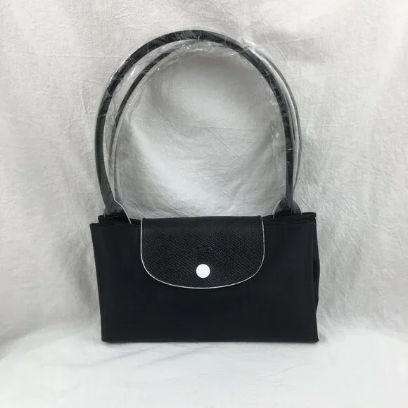 NWT Longchamp Le Pliage Original Large Shoulder Nylon Bag Tote IN NEW BLACK - Picture 2 of 12